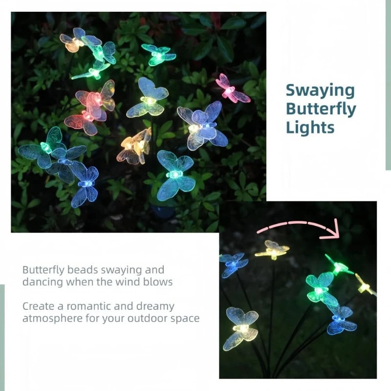 Solar Butterfly Garden Lights – Waterproof Christmas Outdoor Decor