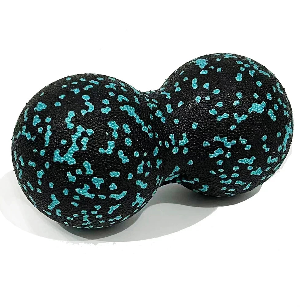 EPP 8cm Peanut Balls Body Massage Fascia Ball High Density Muscle Relaxation Lacrosse Fitness Yoga Myofascia Ball Relieve Pain Peaceful Pleasures Health and Wellness Blue 8x16cm