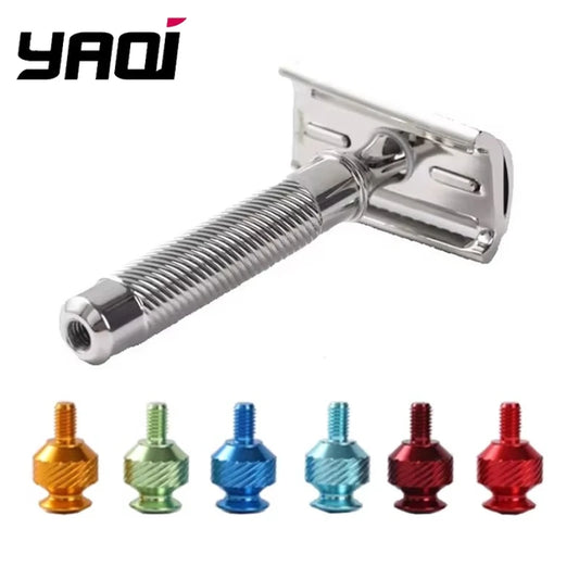 Yaqi Slant 37 Stainless Steel Safety Razor With 6Pcs Bottom Accessories Portable Razor With 1.00mm Blade Gap For Male Shaving Peaceful Pleasures Health and Wellness