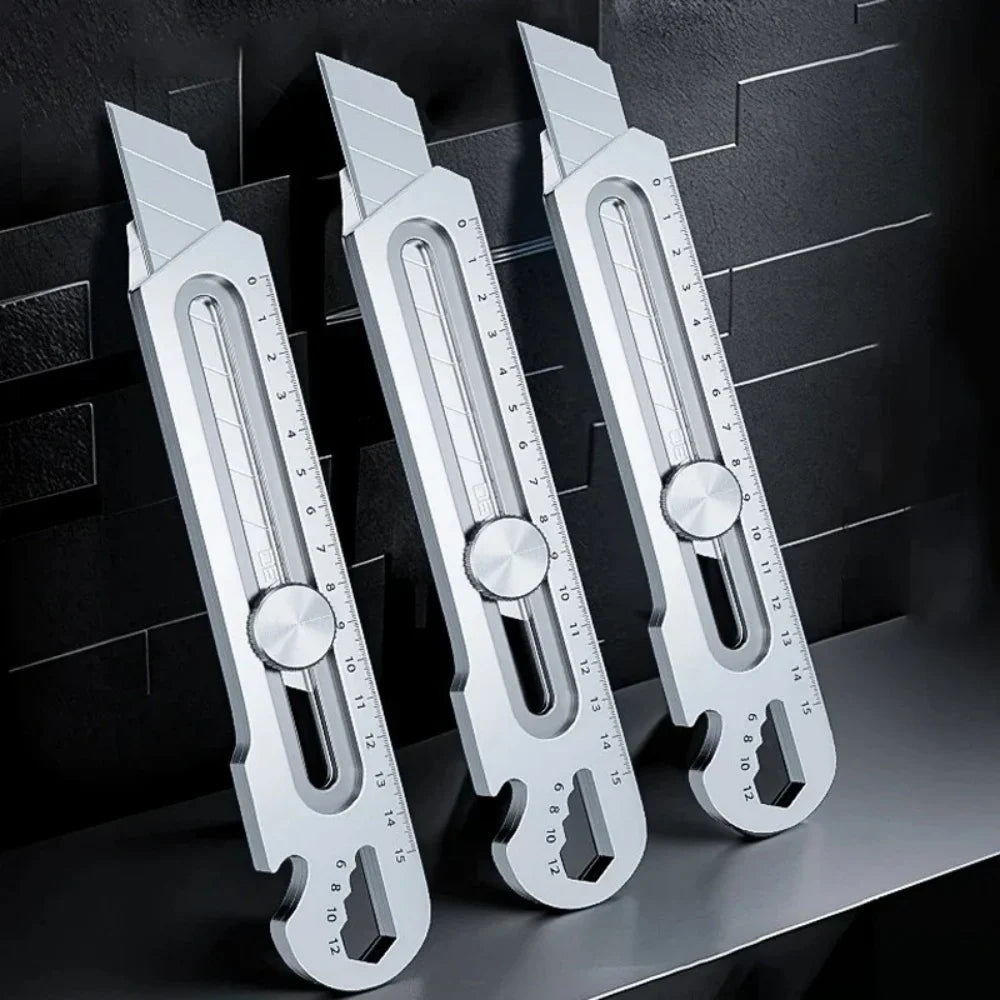 6-in-1 Retractable Utility Knife | Stainless Steel 18mm Blade