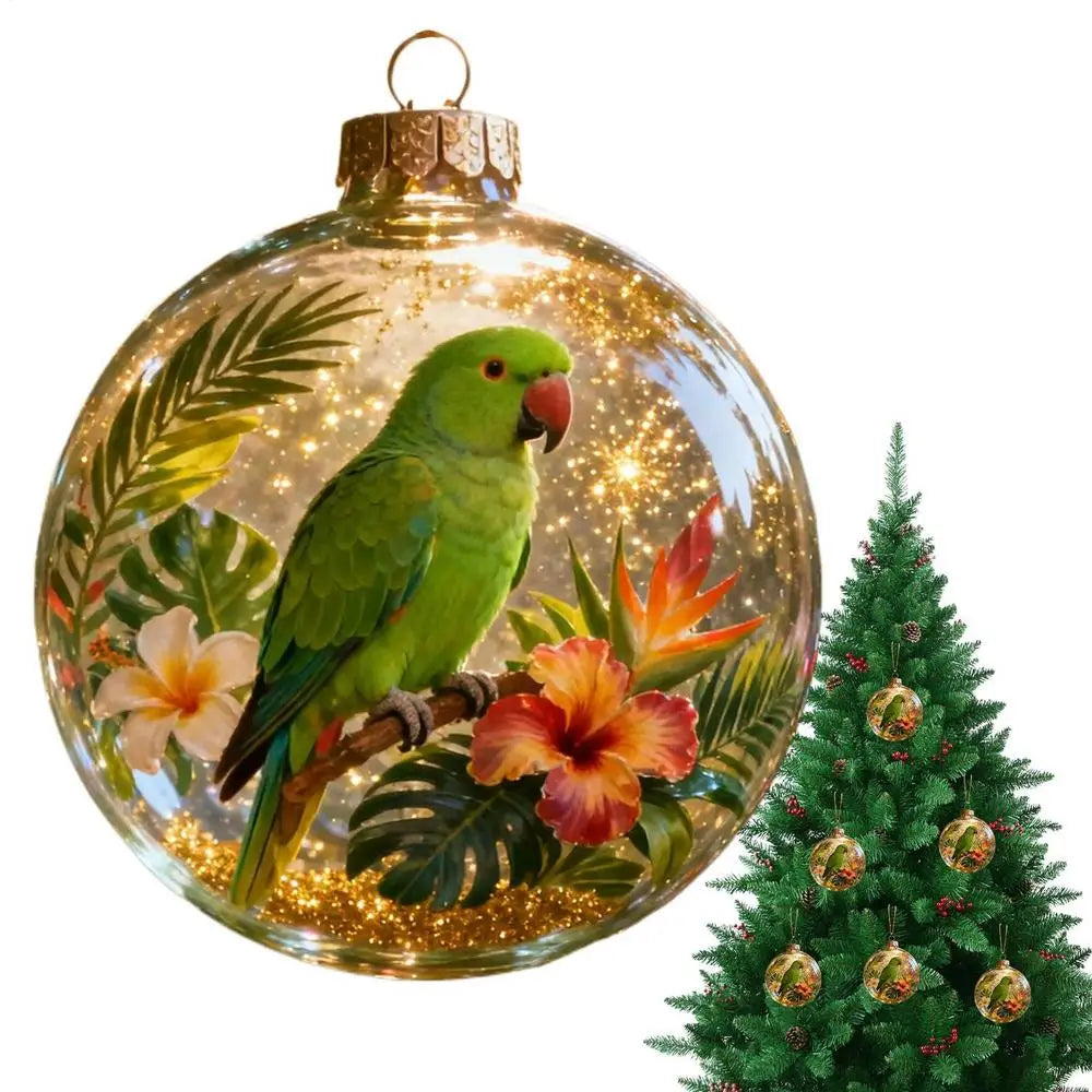 3D Acrylic Animal Christmas Ball Ornaments | Indoor & Outdoor