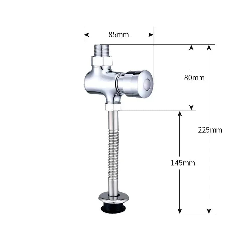 Button-Type Manual Delay Urinal Flush Valve | Auto Shutoff
