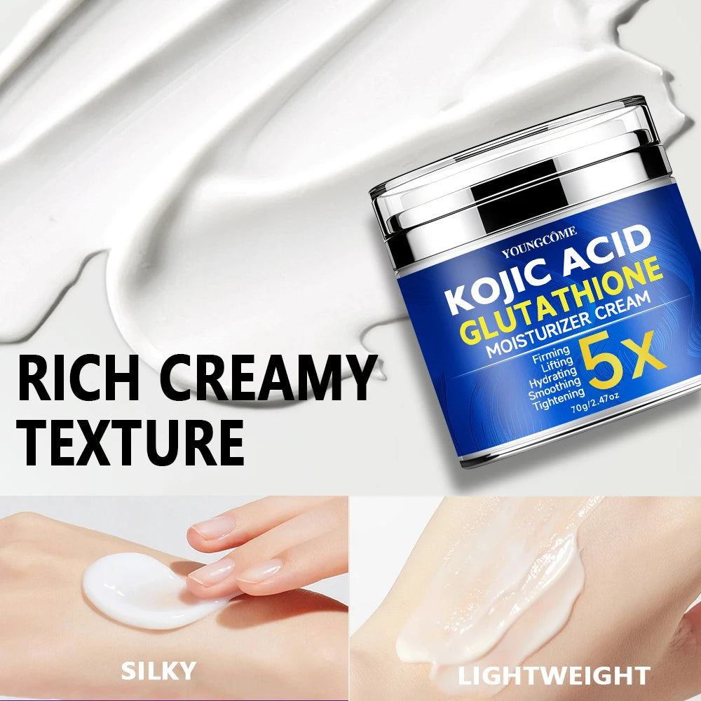 Kojic Acid & Glutathione Face Cream | Anti-Aging Moisturiser Anti-Aging Face Cream Peaceful Pleasures Health and Wellness