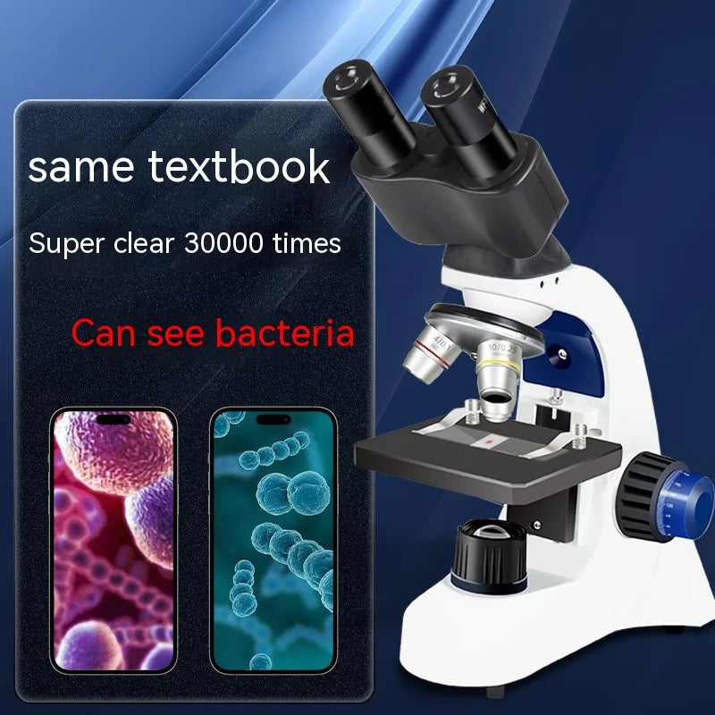 Binocular Biological Microscope Professional Microscope 40-1600X High Power Electron Microscope Peaceful Pleasures Health and Wellness
