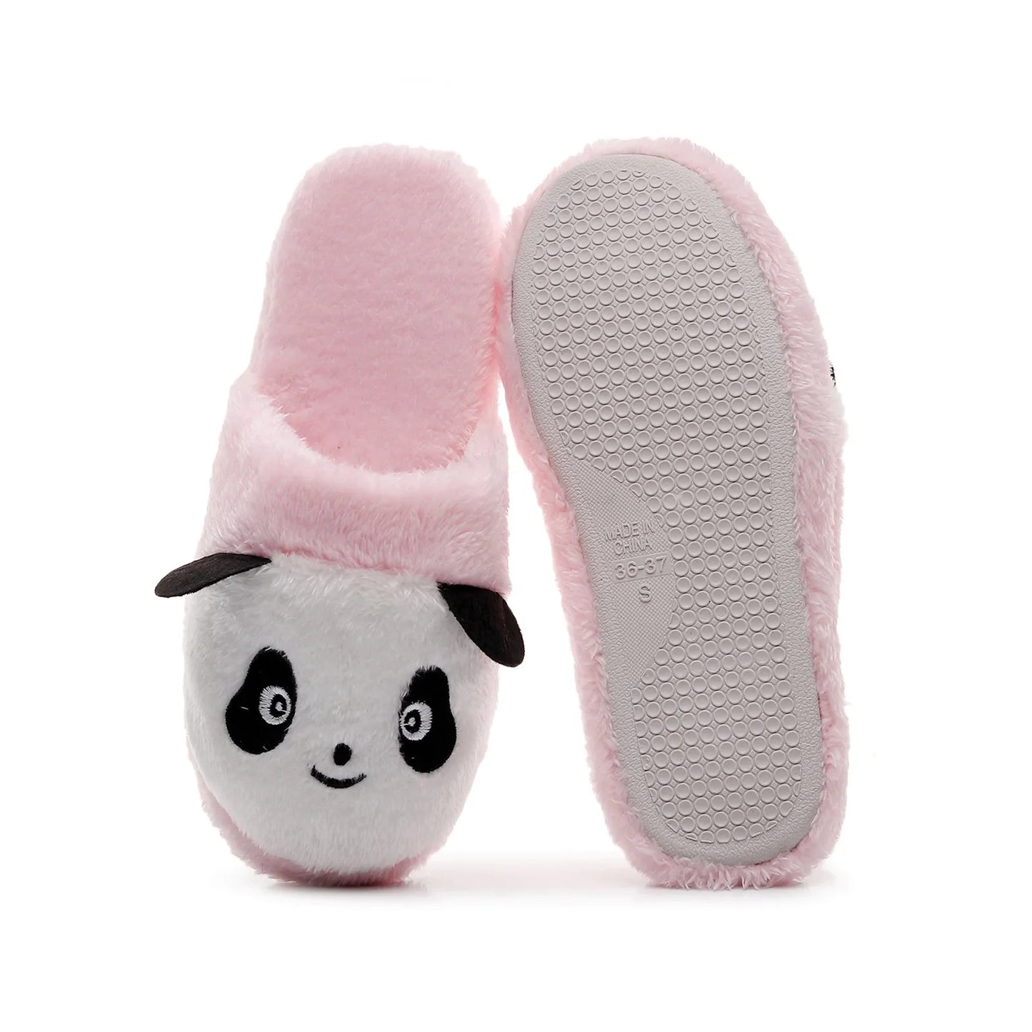 Cute Panda Plush House Slippers | Soft Non-Slip Fleece Winter