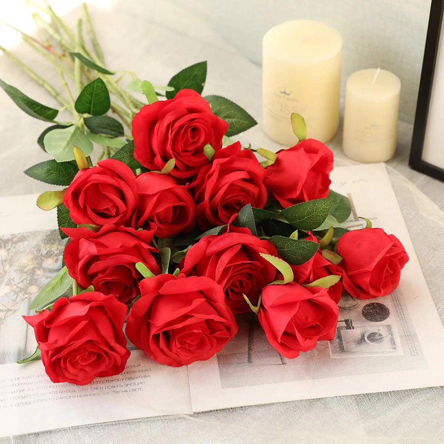Faux Silk Rose Bouquet | Wedding, Home & Party Décor