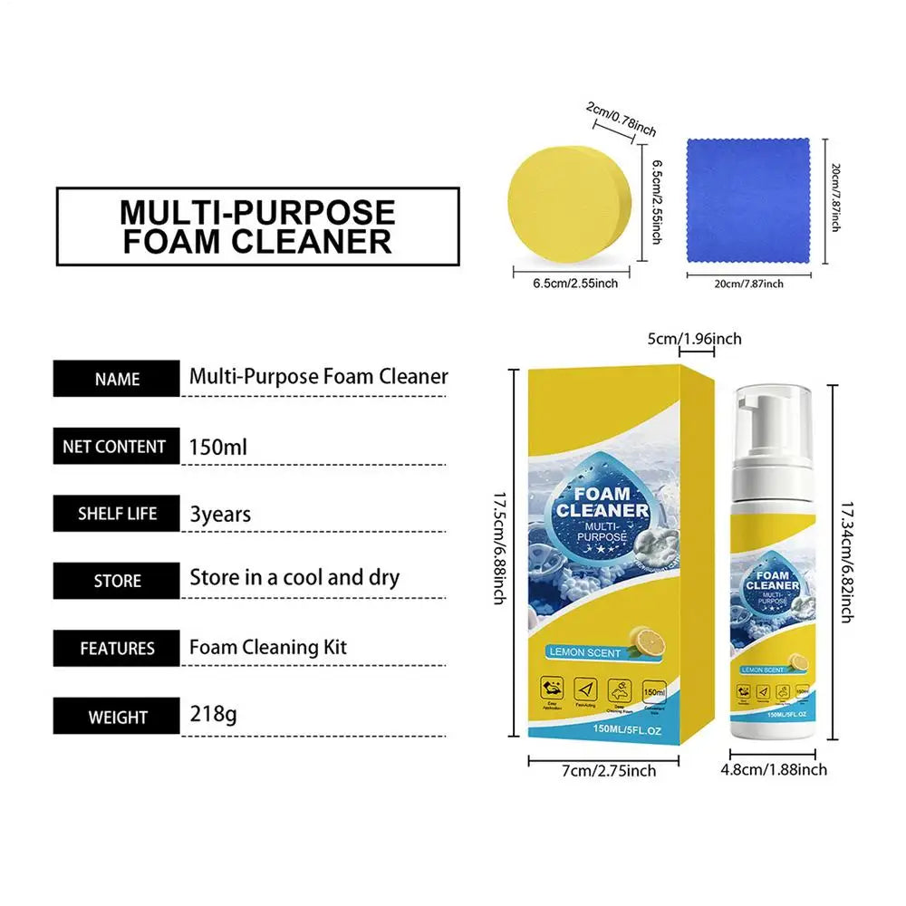 150ml Car Interior Foam Cleaner – Fabric, Leather & Upholstery