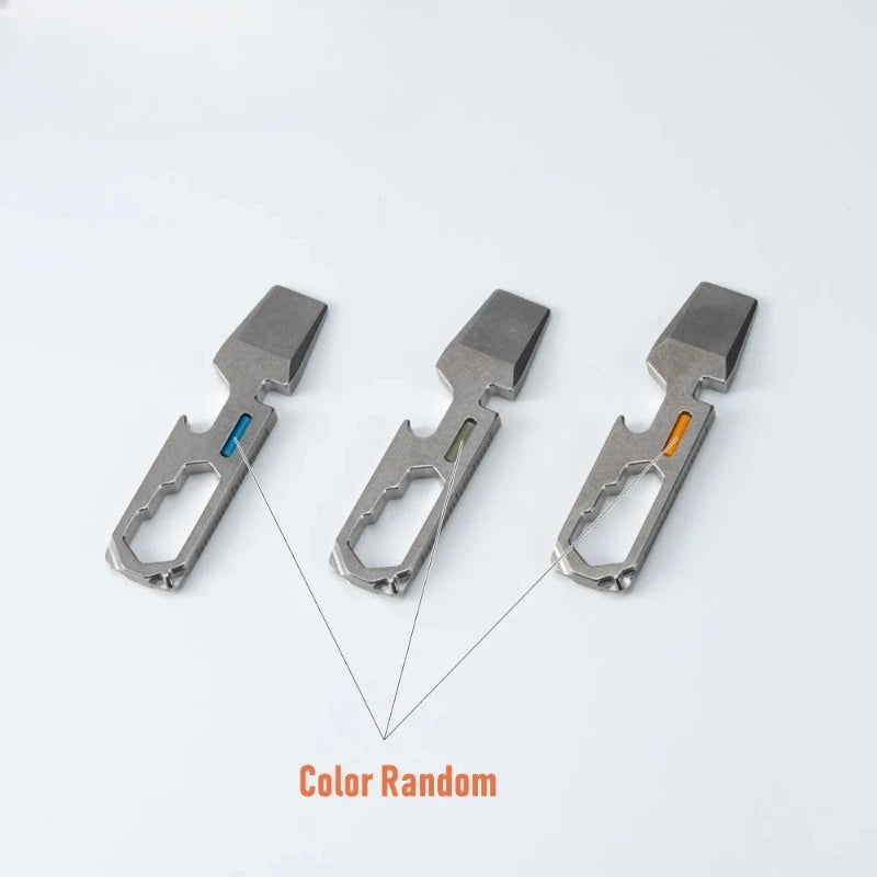 Titanium Mini Keychain Multitool | EDC Camping Survival Tool Keychain Multitool Peaceful Pleasures Health and Wellness