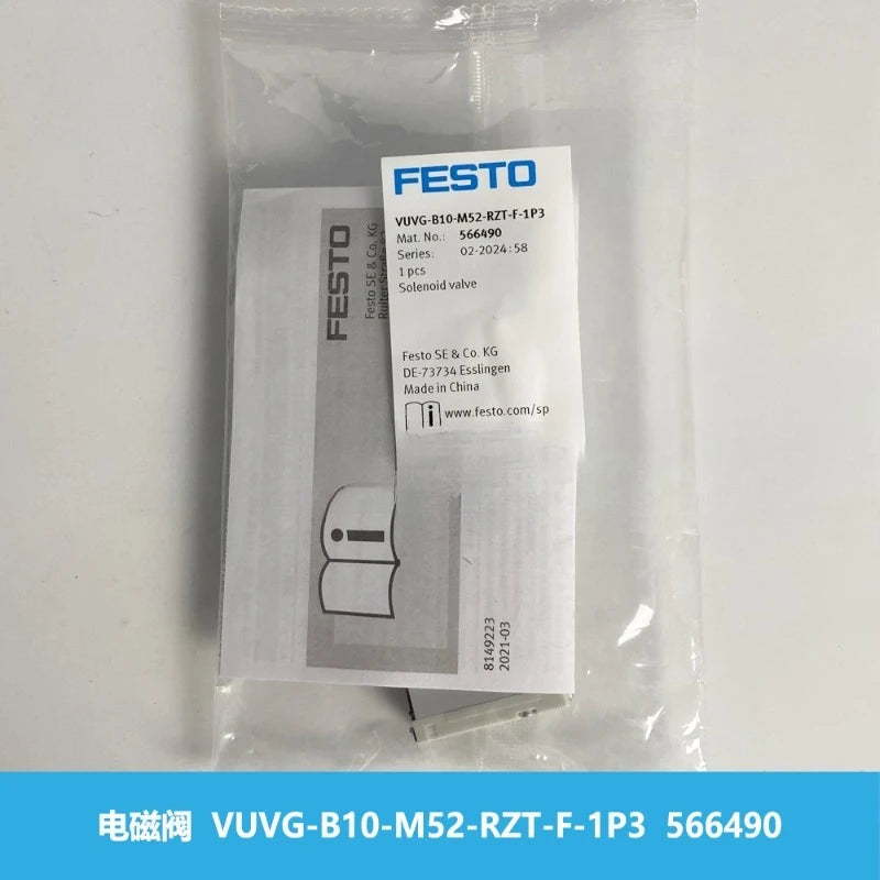 Festo VUVG-B10-M52-RZT-F-1P3 566490 Solenoid Valve 5/2-Way