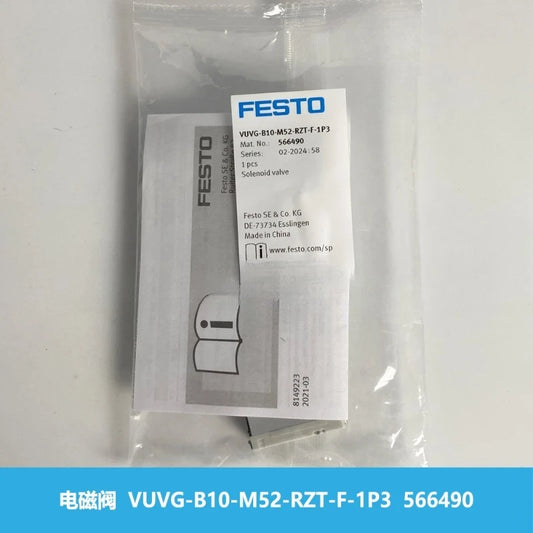Festo VUVG-B10-M52-RZT-F-1P3 566490 Solenoid Valve 5/2-Way Solenoid Valve Part Peaceful Pleasures Health and Wellness VUVG-B10-M52-RZT -F-1P3 566490