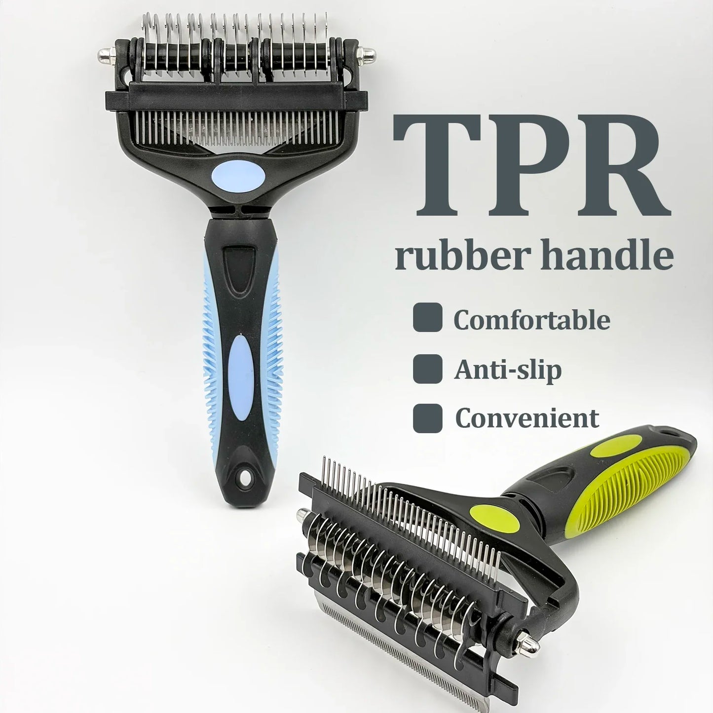 3-in-1 Dog Grooming Brush – Deshedding & Dematting Comb