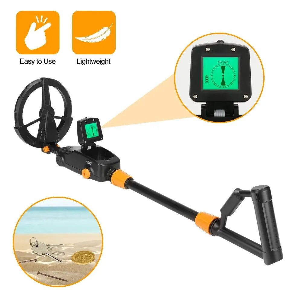 7.4 Inch Waterproof Kid Metal Detectors Gold Detector Lightweight Search Coil (24"-35") Adjustable Metal Detector for Junior Peaceful Pleasures Health and Wellness