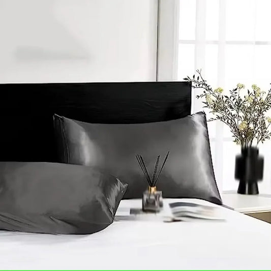 Silk Pillowcase Set of 2, Soft Breathable Mulberry Silk Pillow Cover for Hair and Skin, Luxury Zippered Pillow Case for Peaceful Pleasures Health and Wellness