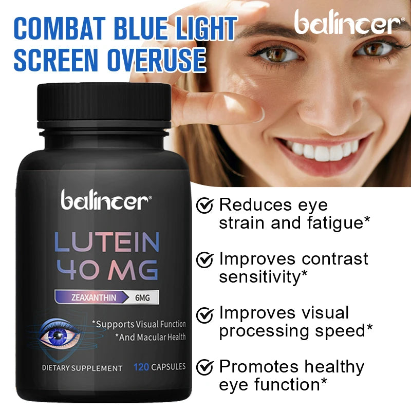 Lutein & Zeaxanthin - Eye Health Vitamins, Relieve Eye Fatigue, Protect Vision, Vision Health Dietary Supplement Peaceful Pleasures Health and Wellness