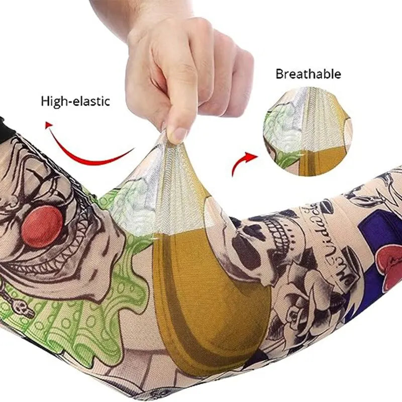 Tattood Sleeve With Floral Arm Tattoo Seamless Outdoor Cycling Tattoo And Sun Protection Sleeve 1pc Tattoo Sleeve Sleeve Sunscre Peaceful Pleasures Health and Wellness