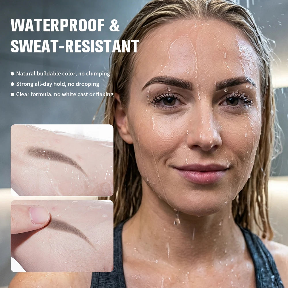 2-in-1 Eyebrow Pencil & Gel Quick Drying Transparent Eyebrow Gel Waterproof Long Lasting Strong-hold Dual-ended Eyebrow Pencil Peaceful Pleasures Health and Wellness