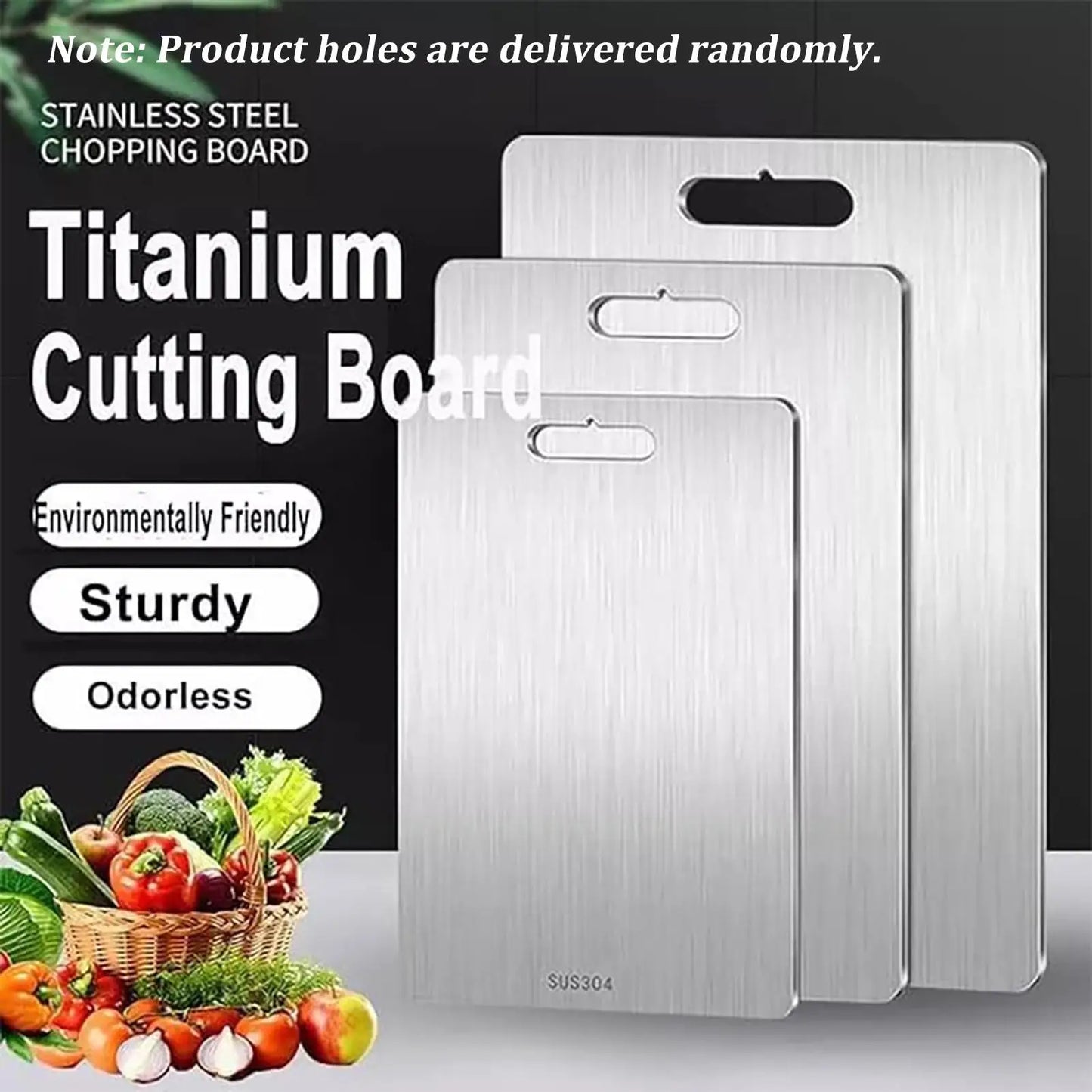 Double-Sided Stainless Steel Cutting Board | Food-Grade Mat