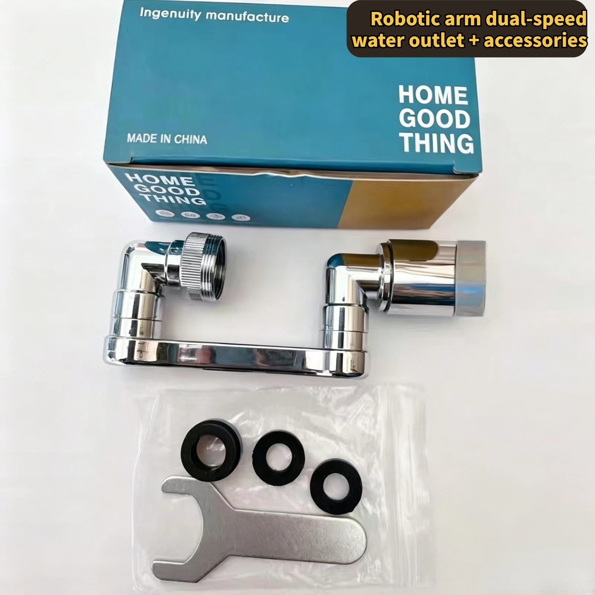Rotatable Multifunctional Extension Faucet Aerator Kitchen Sink Faucet Extender Adapter Bathroom Tap Swivel Robotic Arm Sink Fit Peaceful Pleasures Health and Wellness Silver