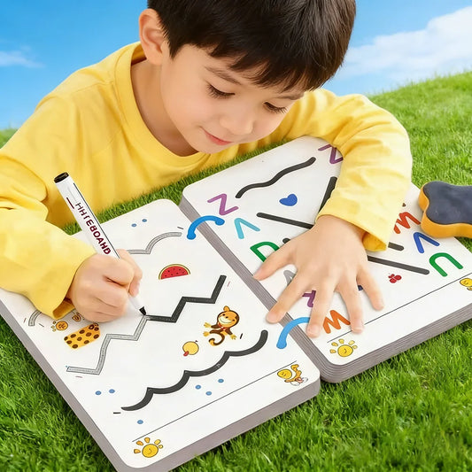 Children's Erasable Pen Eraser Handwriting Practice Book Reusable Peaceful Pleasures Health and Wellness