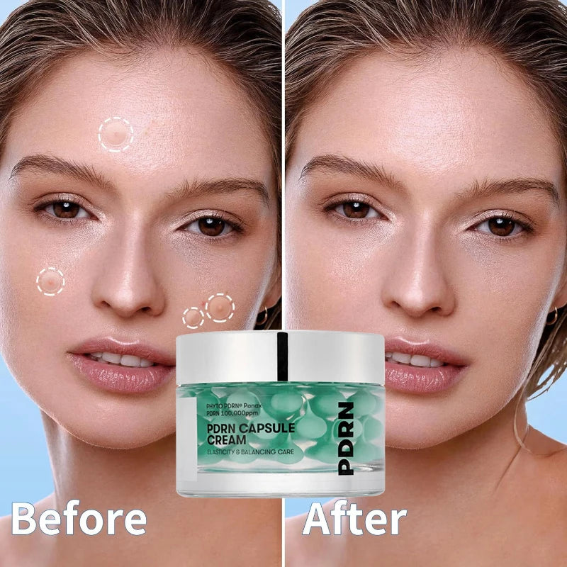 PDRN Capsule Cream Lifting & Plumping Long-lasting Moisturizing Makes Skin Glow Korean Skin Care Seaweed Green Nourishing Cream Peaceful Pleasures Health and Wellness
