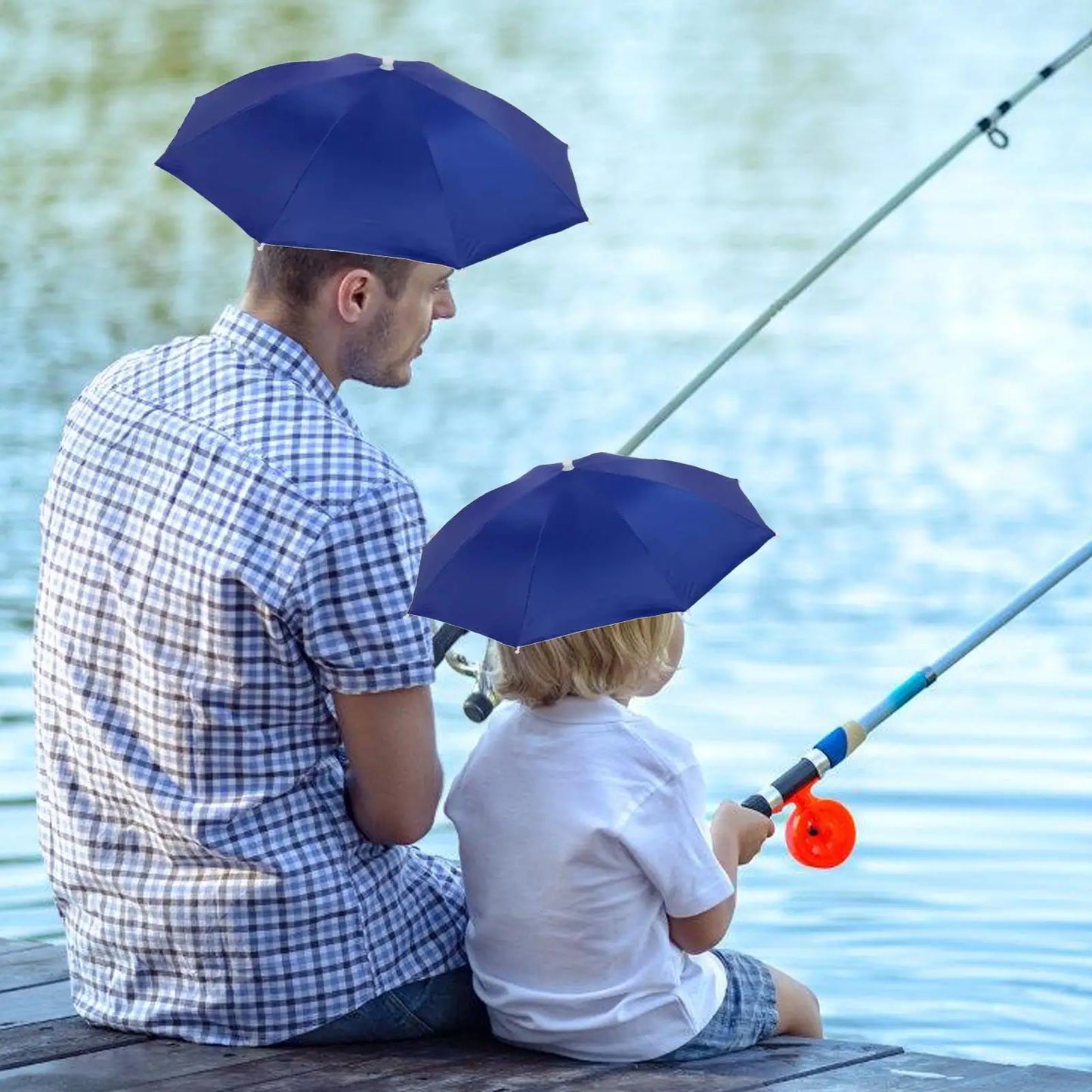Foldable Head Umbrella Hat Portable Foldable Rain Umbrella Hat Outdoor Fishing Sunshade Hat for Golf Gardening Camping Peaceful Pleasures Health and Wellness