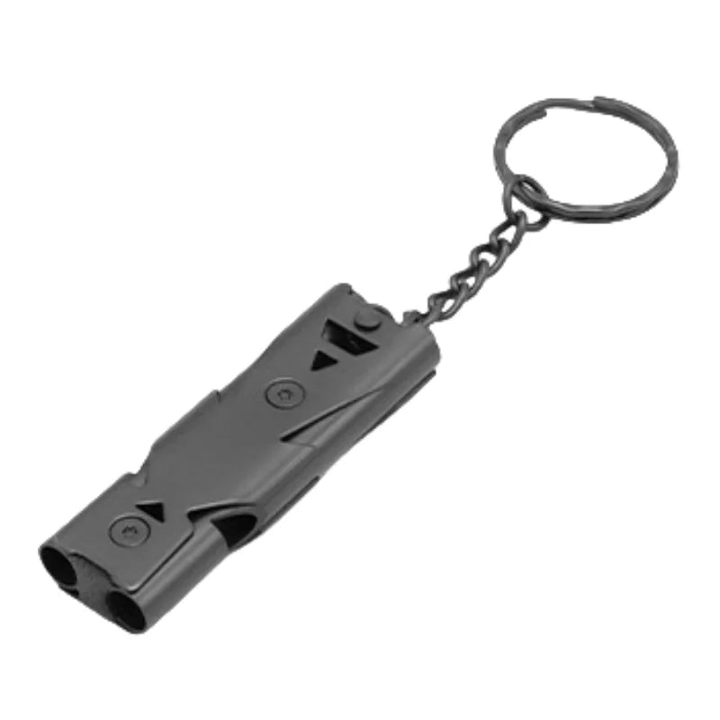 Double Tube Explosive Whistle Outdoor Distress Whistle Stainless Steel High-frequency Earthquake Rescue Whistle Survival Whistle Peaceful Pleasures Health and Wellness