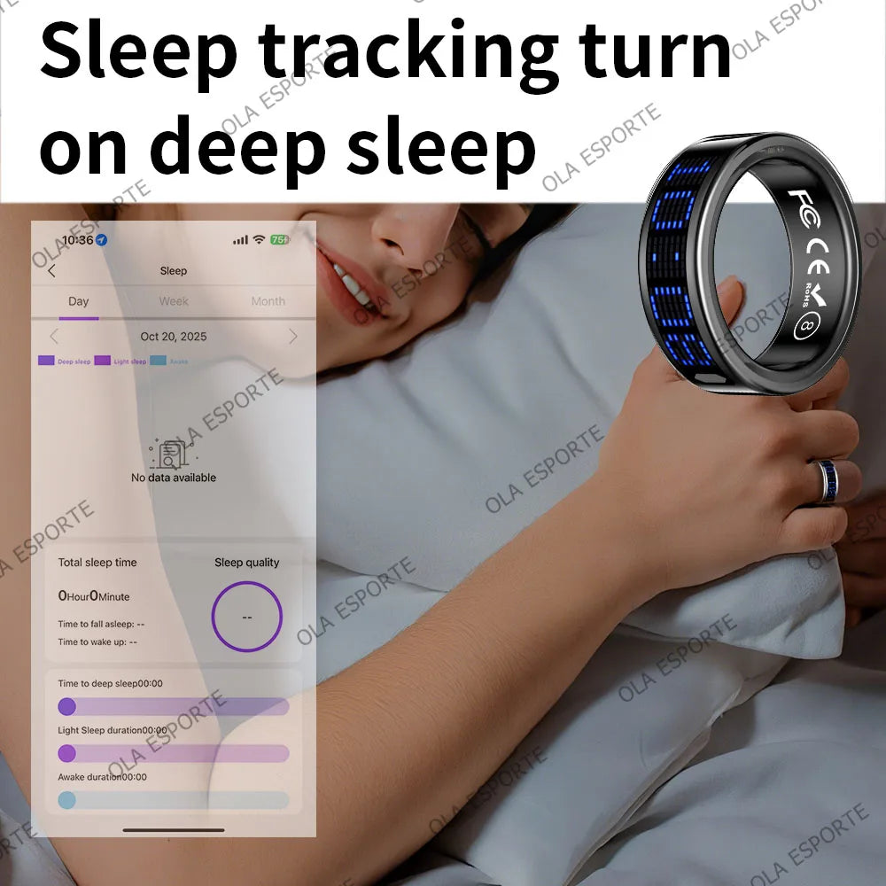 Smart Ring LED Display | Heart Rate, SpO2 & Activity Tracker