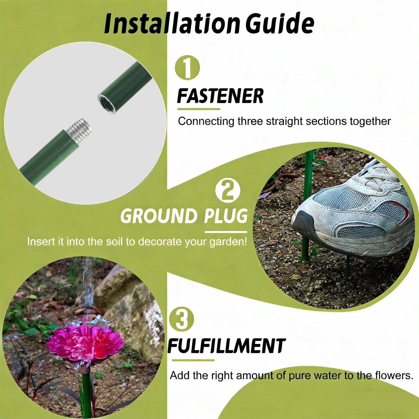 4-Piece Metal Bee Watering Station & Bird Feeder Garden Stake