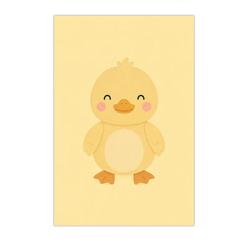 Nursery Animal Wall Art Cute Wildlife Canvas Painting Nordic Poster Print For Kids Bedroom Wall Decor Peaceful Pleasures Health and Wellness 16 40x60cm No Frame China Mainland