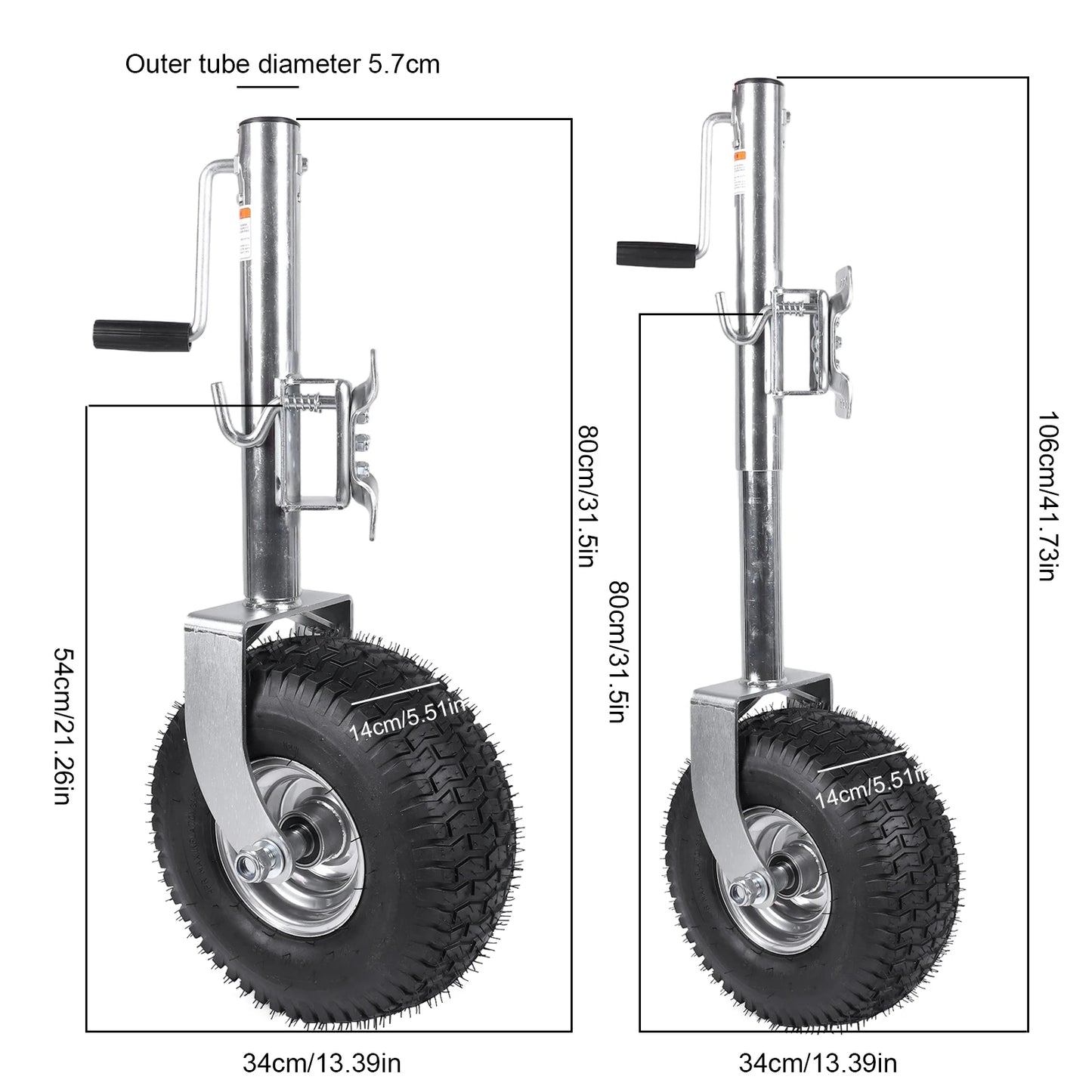 Heavy-Duty Swivel Boat Trailer Jack 2000 lbs – 13.38in Wheel Peaceful Pleasures Health and Wellness