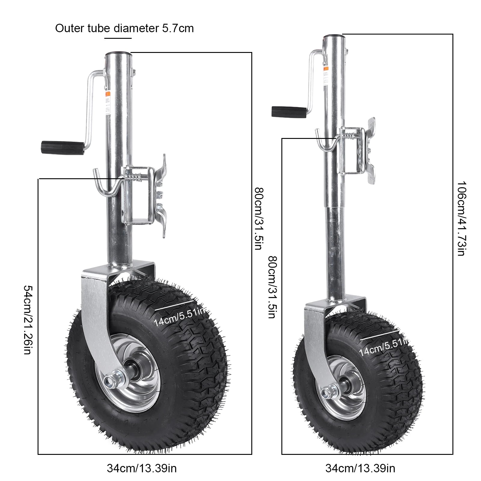Heavy-Duty Swivel Boat Trailer Jack 2000 lbs – 13.38in Wheel Peaceful Pleasures Health and Wellness