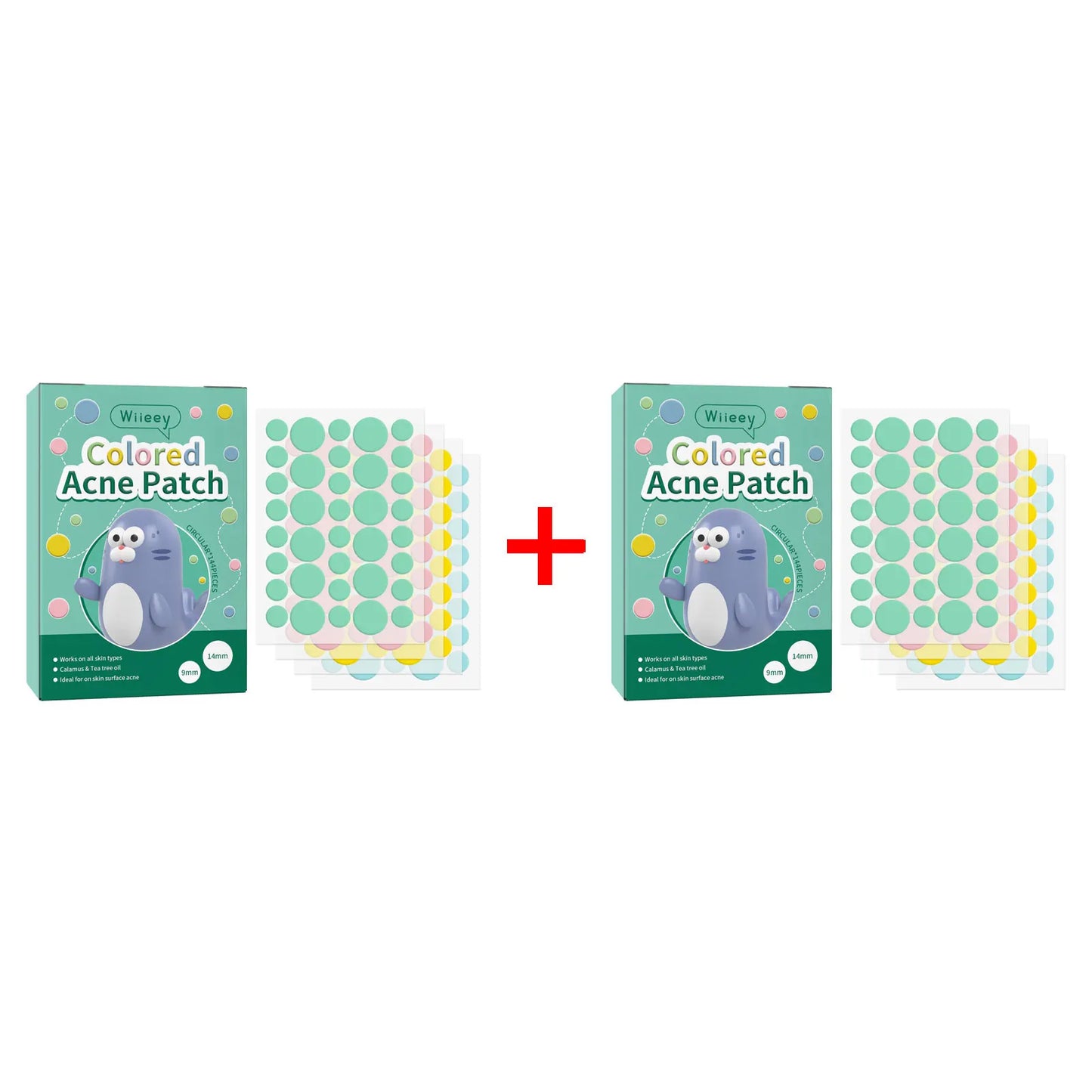 Wiieey Star Acne Patches – Colorful Pimple Stickers 144–288pc