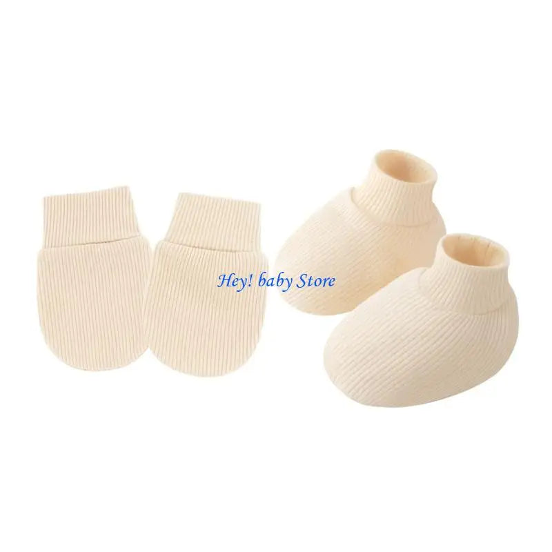 Baby Anti-Scratch Gloves & Socks Set | Newborn 0–6 Months