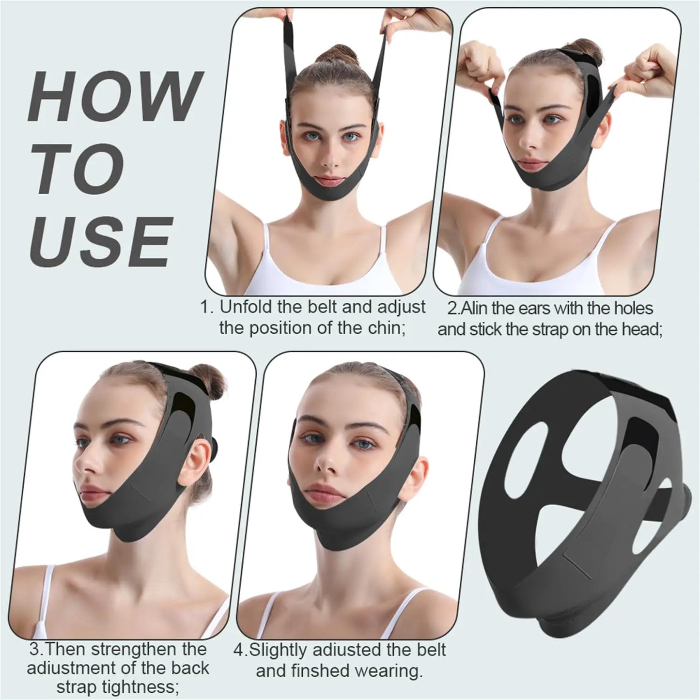 V Line Chin Strap Face Lift Mask – Reusable Double Chin Reducer