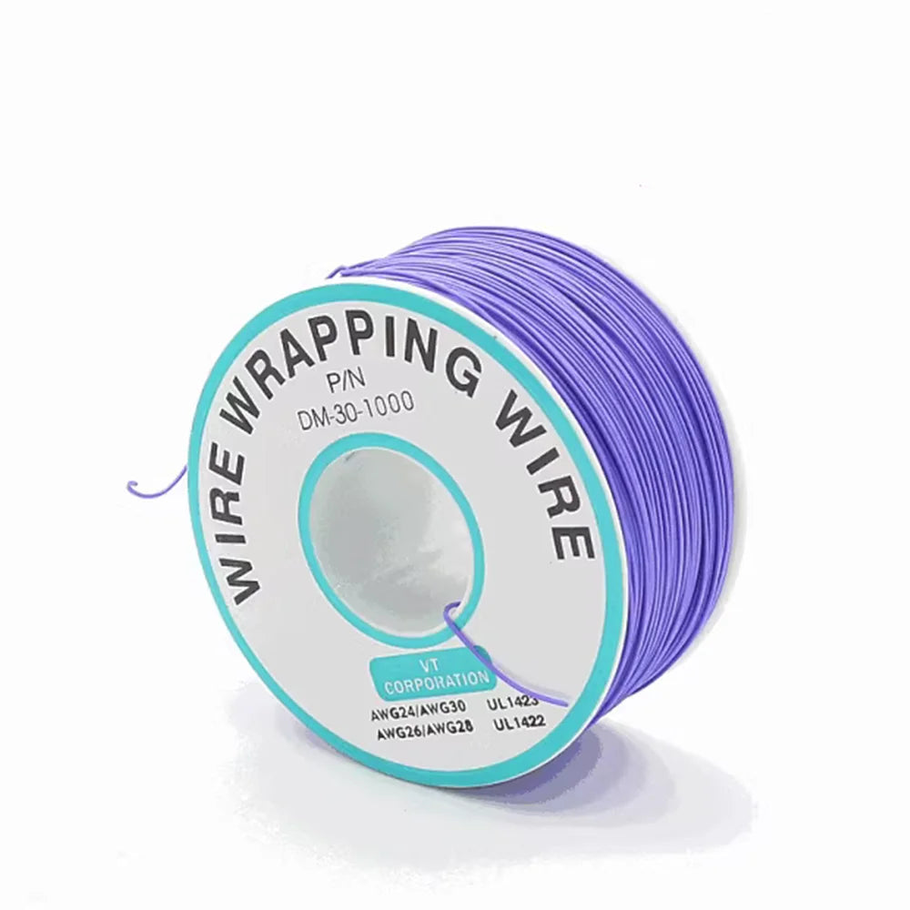 250 Meters AWG30 Wrapping Wire Single Strand Copper Cable Ok Wire Electrical Wire for Laptop Motherboard PCB Solder Peaceful Pleasures Health and Wellness Purple