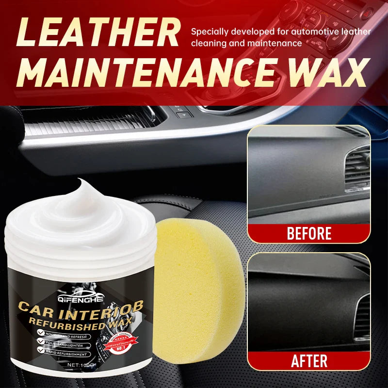 Car Interior Restoration Wax – Seat & Dashboard Refurbishing Cream