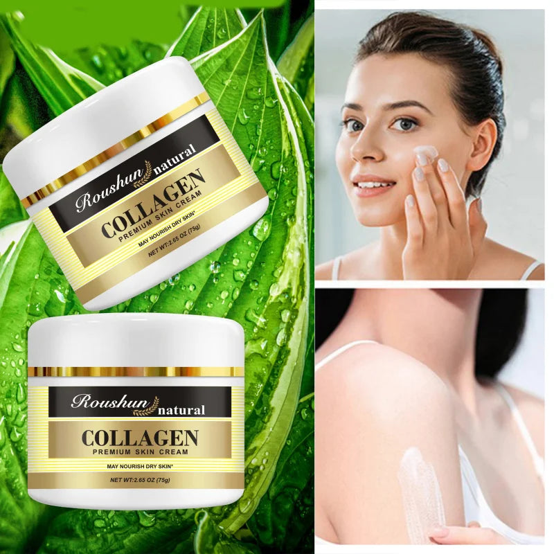 ROUSHUN COLLAGEN PREMIUM SKIN CREAM Moisturizing and nourishing facial care cream suitable for all seasons Peaceful Pleasures Health and Wellness
