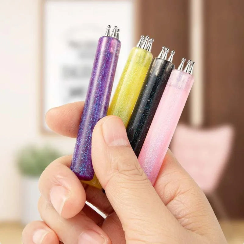 One-Stroke Flower Nail Dotting Pen | 5-Petal Tip, 4 Colors