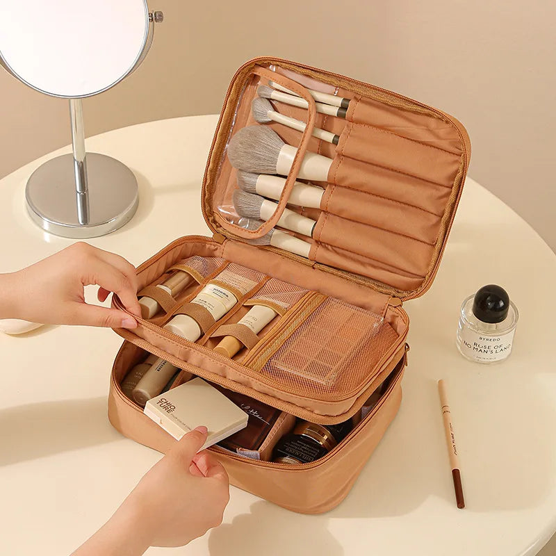 Professional Makeup Organizer Travel Bag | Multi-Compartment Case