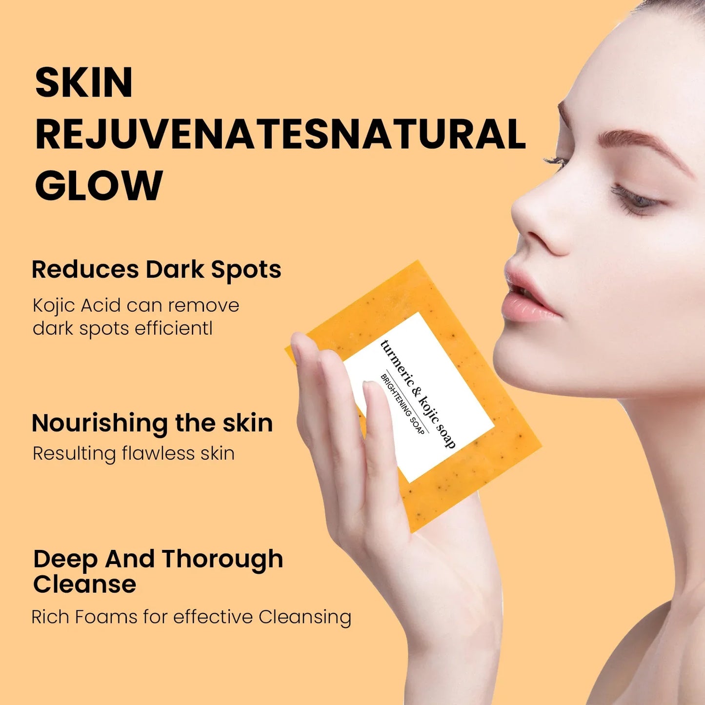 Turmeric & Kojic Acid Cleanser Soap Set – Brighten & Deep Clean