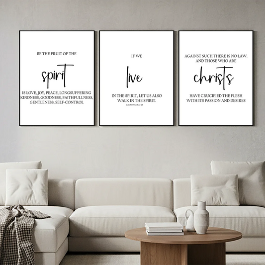 Christian Bible Verse Canvas Wall Art | Nordic Minimalist Print Canvas Wall Art Peaceful Pleasures Health and Wellness