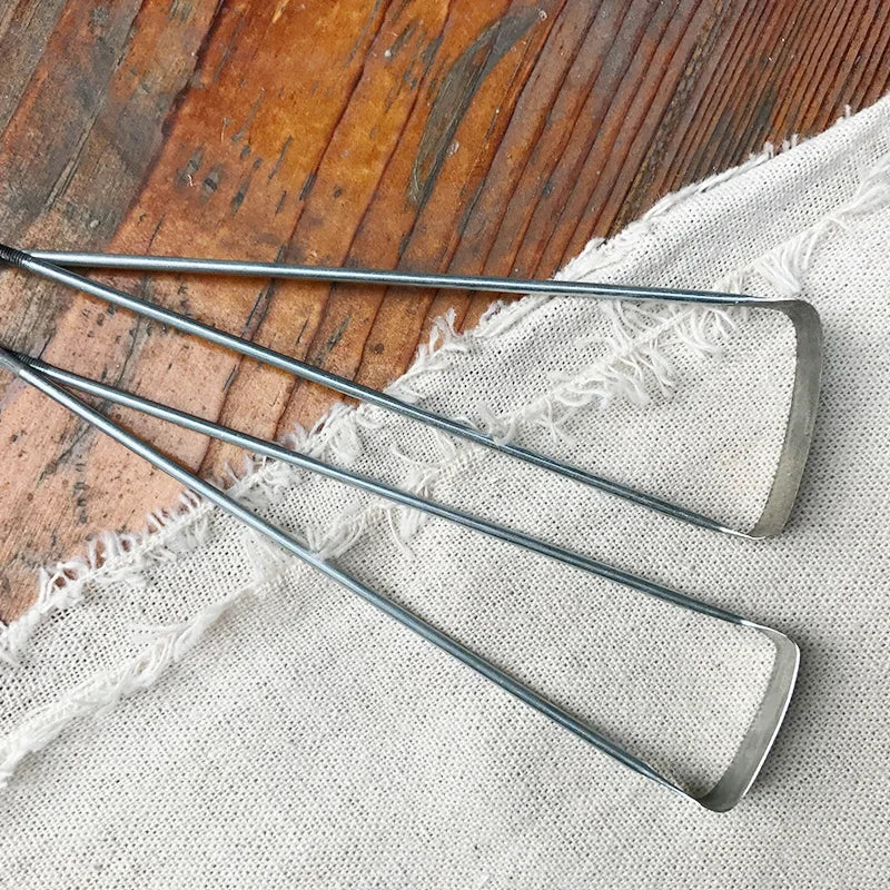 Ceramic Trimming Tool – Fork & Serrated Scraper Knife for Clay