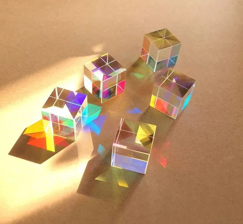 Dichroic X-Cube Crystal Prism – Trichroic Spectrum Splitter