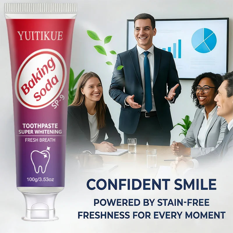 Yuitikue Baking Soda Toothpaste, SP-9 Super Whitening Toothpaste for Deep Cleaning & Fresh Breath, 100g Peaceful Pleasures Health and Wellness