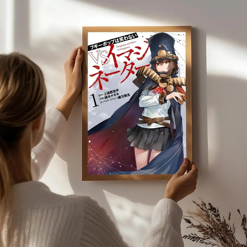 Anime B-Boogiepop and Others Poster HD Self Adhesive Waterproof Wall Art Ideal for Home Office Dorm Bedroom Great Gift Peaceful Pleasures Health and Wellness White5 50X70cmNoframe