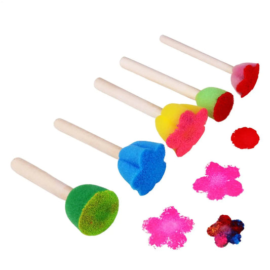 5-Pack Kids Paint Sponges – Easy-Grip Toddler Art Tools Kids Art Sponges Peaceful Pleasures Health and Wellness