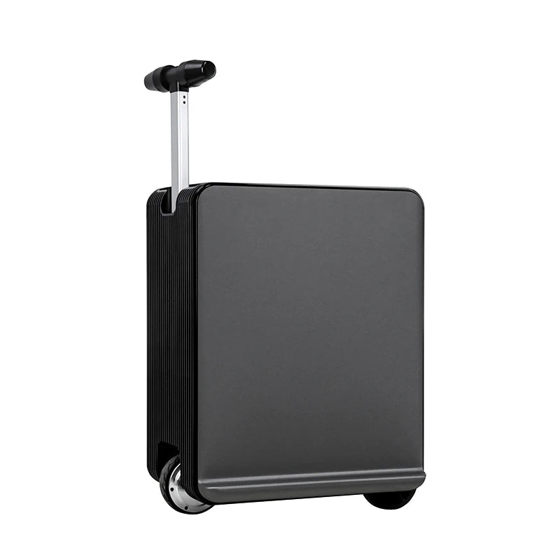 Luggage Suitcase Electric Can Ride – 20 inch Carry-on Size Travel Case with TSA Lock & Silent Wheels for Boarding & Vacation Peaceful Pleasures Health and Wellness Grey 20 inch