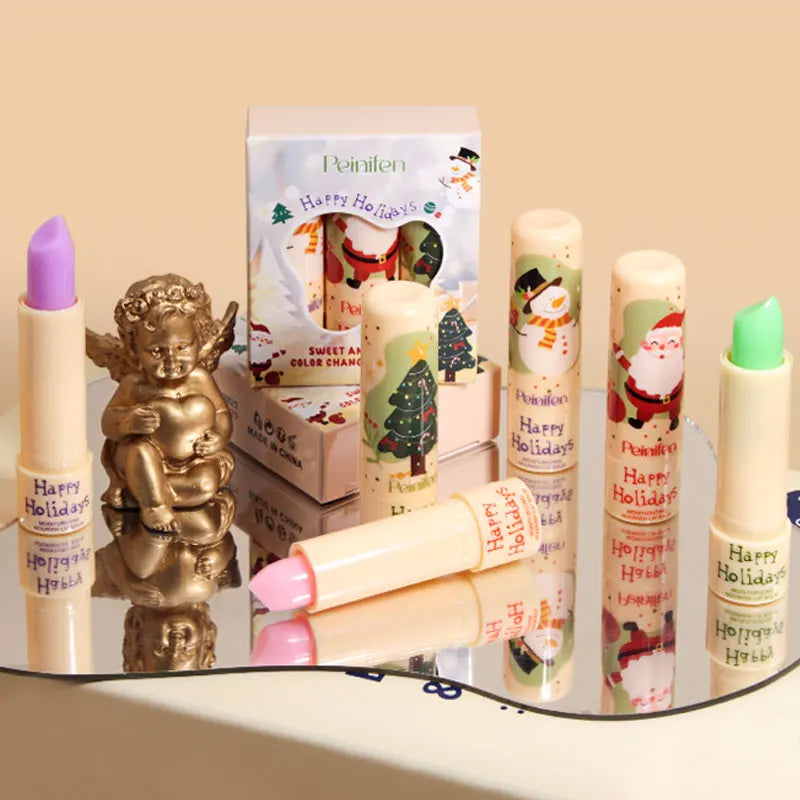 PEINIFEN 3-Pack Christmas Color Changing Lip Balm – Vitamin E