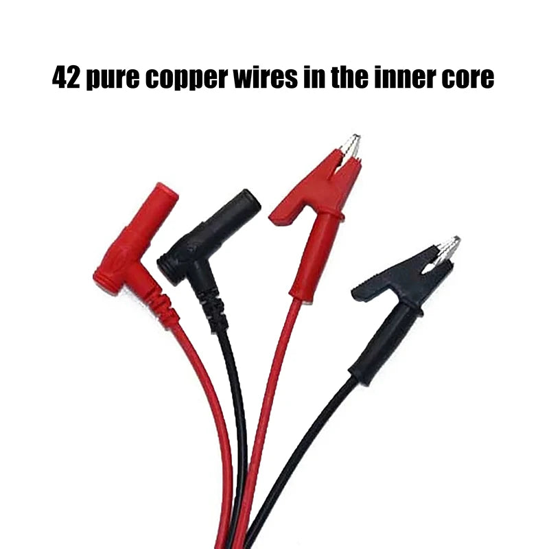 New 20A 90CM Alligator Clip To Banana Plug Test Cable Lead Connector Dual Probe 4mm Crocodile Clip For Multimeter Measure Tool Peaceful Pleasures Health and Wellness