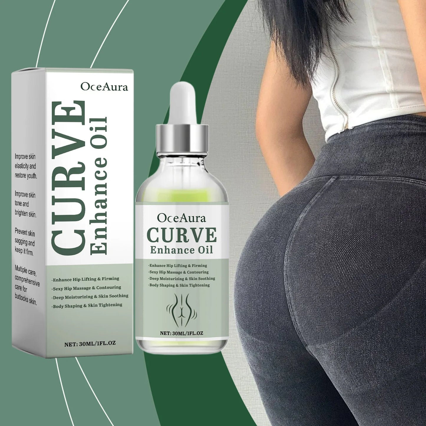 OceAura Hip Firming & Lifting Essence Oil | Sculpt & Plump 30ml